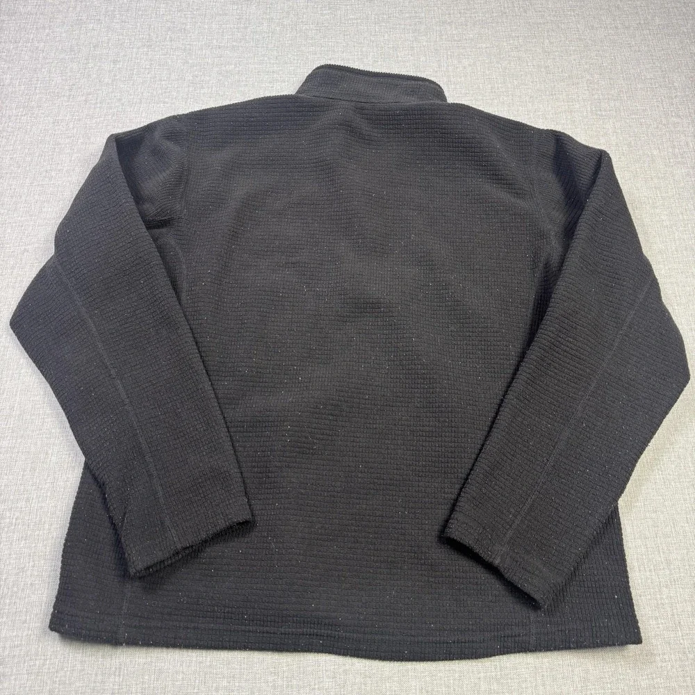 The North Face 1/4 Zip‎ Waffle-Knit Sweatshirt Mens Large Black Pullover Fleece